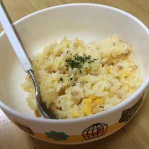 子どもも大好き♩我が家のふわふわ納豆炒飯☆